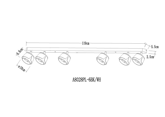 Спот Arte Lamp Amaks A8028PL-6WH Фото № 2