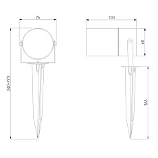 Ландшафтный светильник Elektrostandard Landscape/2 35146/S черный a057942 1