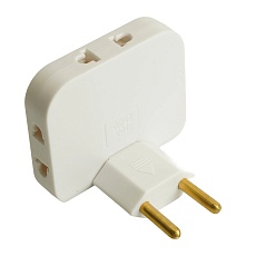 Разветвитель сетевой 3-местный б/з STEKKER ADP10-23-21, 250В, 10A, белый 5