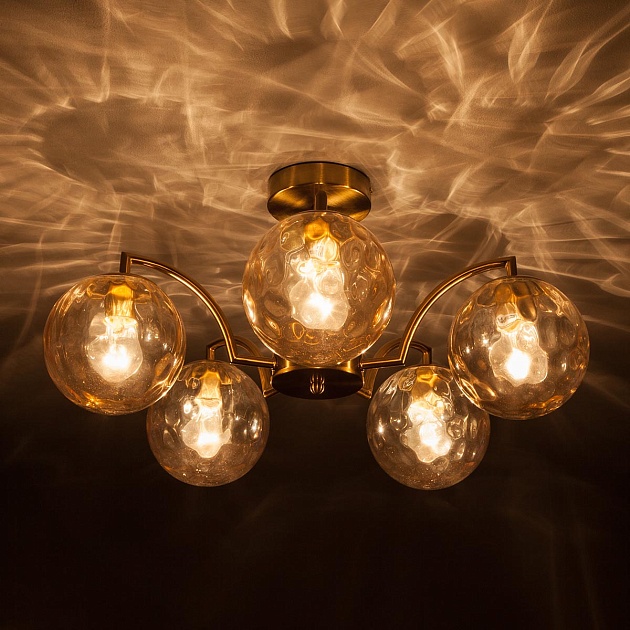 Потолочная люстра Eurosvet Оптима Eden 30178/5 латунь изображение 5 Потолочная люстра Eurosvet Оптима Eden 30178/5 латунь Фото № 5