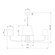 Подвесная люстра Eurosvet Milos 60153 никель 1
