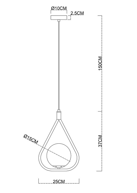 Подвесной светильник Arte Lamp Matisse A7764SP-1BK Фото № 2