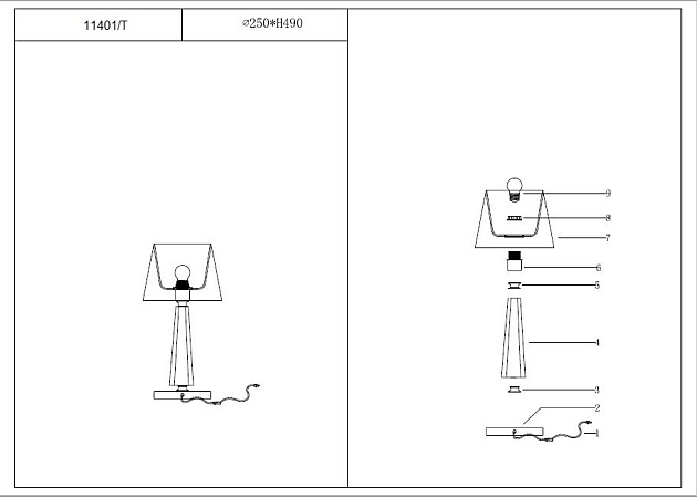Настольная лампа Newport 11401/T gold М0067900 Фото № 2