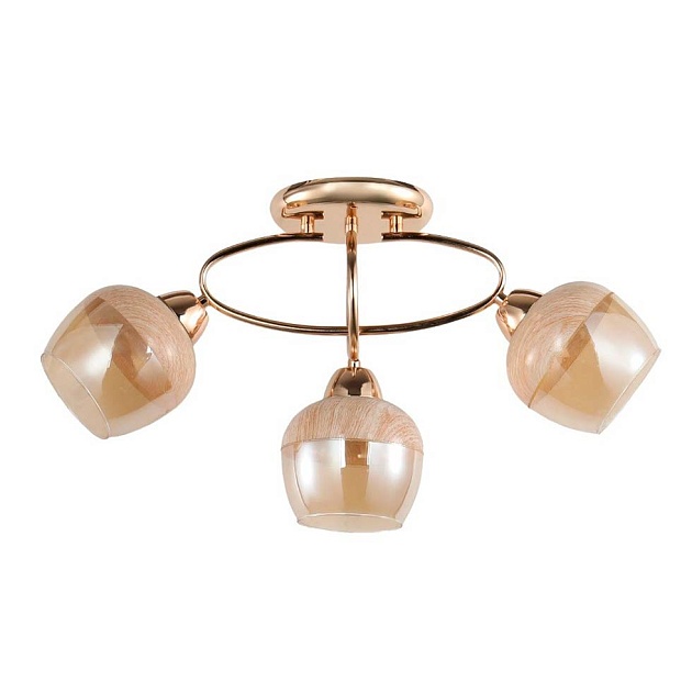 Потолочная люстра ЭкономСвет 12210/3FGD AMB+WD Фото № 1