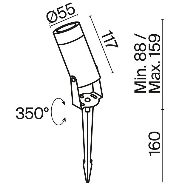 Ландшафтный светодиодный светильник Maytoni Bern O050FL-L5GF3K Фото № 3