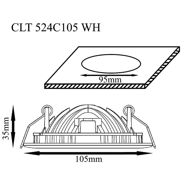 Встраиваемый светодиодный светильник Crystal Lux CLT 524C105 WH Фото № 2