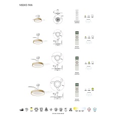 Люстра-вентилятор Mantra NISEKO FAN M 9063 4