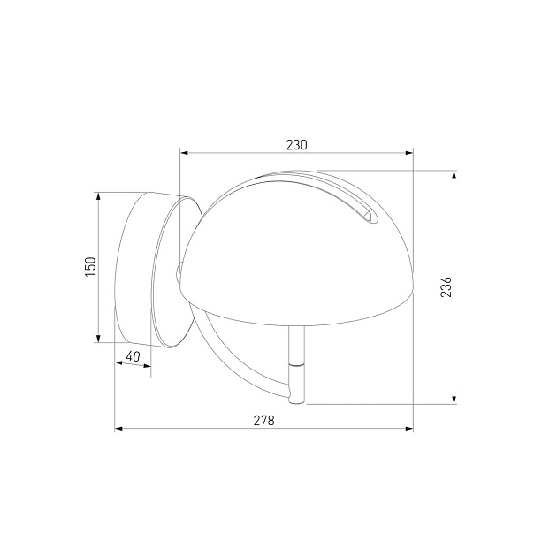 Бра Eurosvet Emisfero 50083/1 LED золото Фото № 7