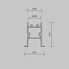 Алюминиевый профиль встраиваемый скрытого монтажа Maytoni Led Strip ALM-3542-B-2M 632015 1