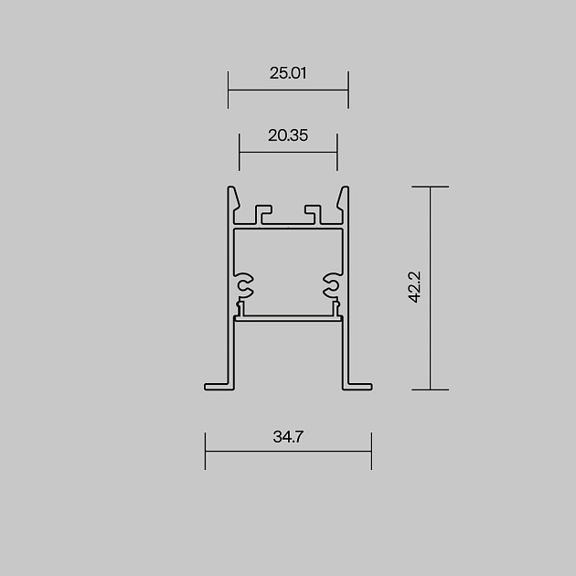 Алюминиевый профиль встраиваемый скрытого монтажа Maytoni Led Strip ALM-3542-B-2M 632015 Фото № 2