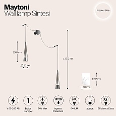Подвесной светодиодный светильник Maytoni Sintesi P090WL-L24CH3K 1