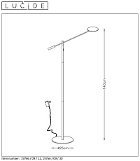 Торшер Lucide Anselmo 19766/09/12 5