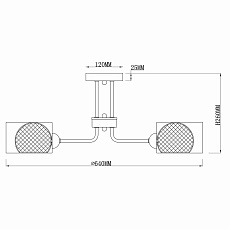 Потолочная люстра Rivoli Mod 3034-303 Б0037687 1