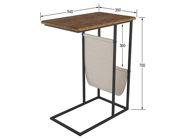 Приставной стол Мебелик Бали 006720 Фото № 3