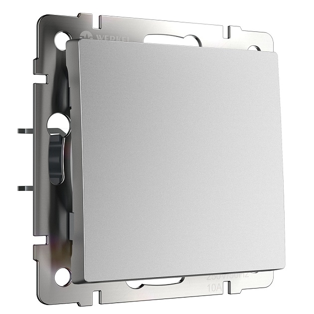 Выключатель Werkel одноклавишный серебро W1110065 4690389195495 Фото № 1