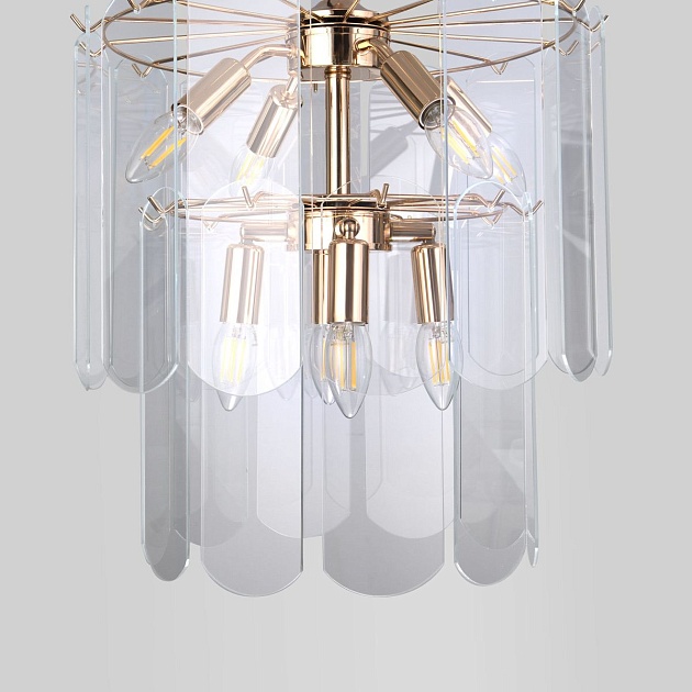 Подвесная люстра Eurosvet Claire 60170/8 золото Smart Фото № 5