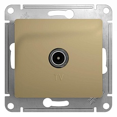 ТВ-розетка Systeme Electric Glossa титан GSL000493