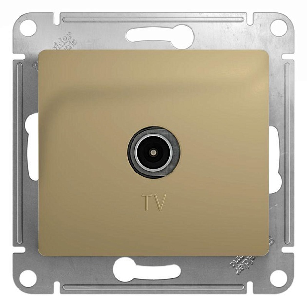 ТВ-розетка Systeme Electric Glossa титан GSL000493 Фото № 1