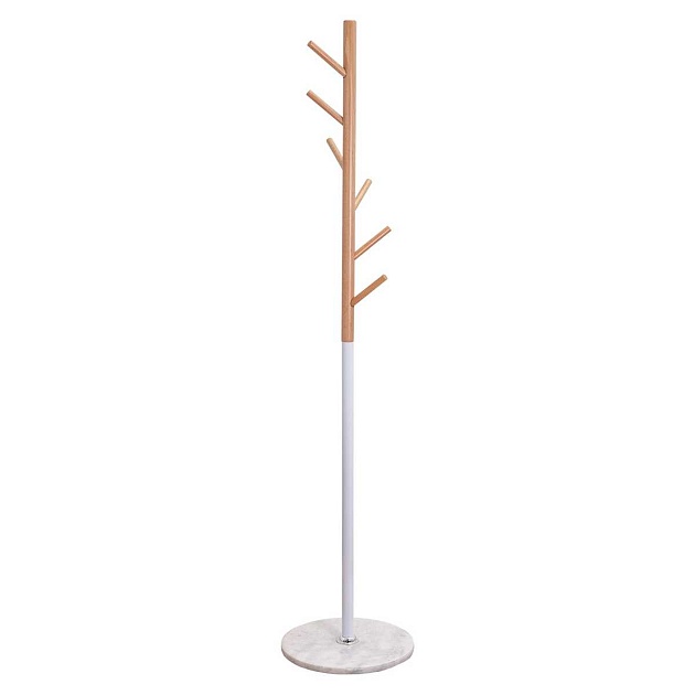 Напольная вешалка AksHome Agata белый, дерево + металл 66649 Фото № 1