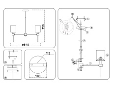 Подвесная люстра Ambrella Light High Light Classic LH72373 1