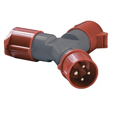 Адаптер двухлучевой ССИ-1012-214 3Р+РЕ 16А 380-415В IP44 IEK PAS22-016-4