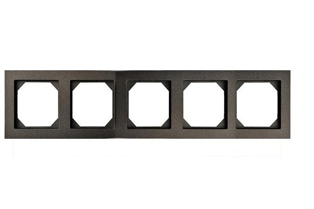 Рамка 5-постовая Liregus Epsilon антрацит 28-120 Фото № 2