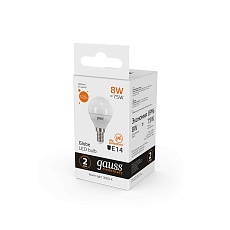 Лампа светодиодная Gauss E14 12W 4100K матовая 53122 4