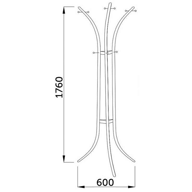 Напольная вешалка AksHome Spiner белый, металл 69043 изображение 2 Напольная вешалка AksHome Spiner белый, металл 69043 Фото № 2