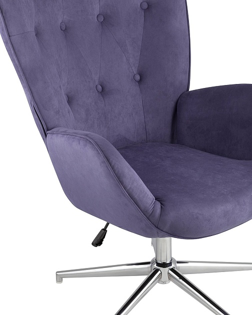 Поворотное кресло Stool Group Филадельфия регулируемое замша синий FUCHS HY-82 Фото № 5