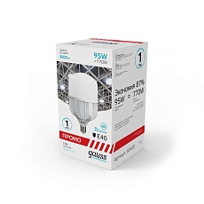 Лампа светодиодная Gauss E40 95W 4100K матовая 60420 2