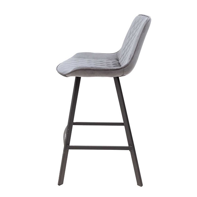 Барный стул AksHome Leros серый, велюр 81474 Фото № 11