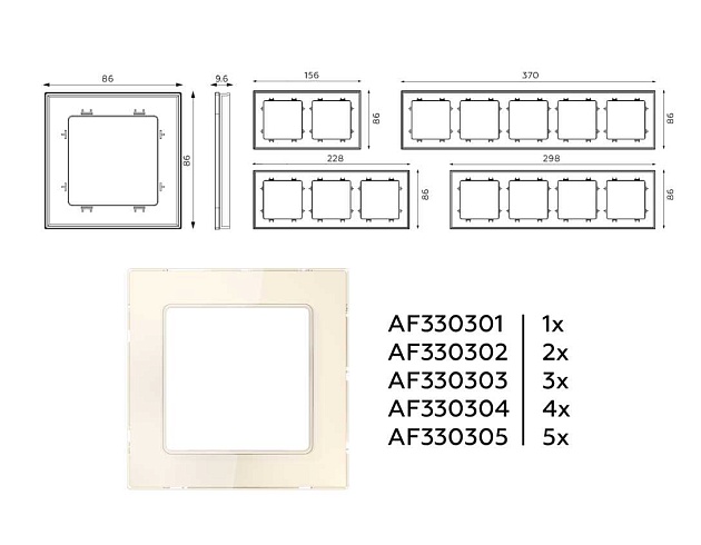 Рамка AMBRELLA VOLT AF330305 Фото № 3