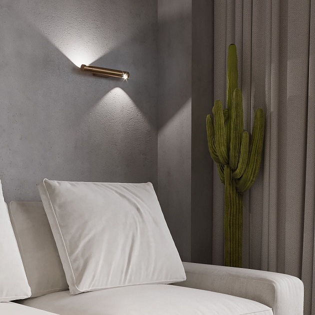 Настенный светодиодный светильник Eurosvet Tybee 40161 LED латунь изображение 6 Настенный светодиодный светильник Eurosvet Tybee 40161 LED латунь Фото № 6