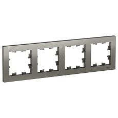 Рамка 4-постовая Systeme Electric AtlasDesign сталь ATN000904