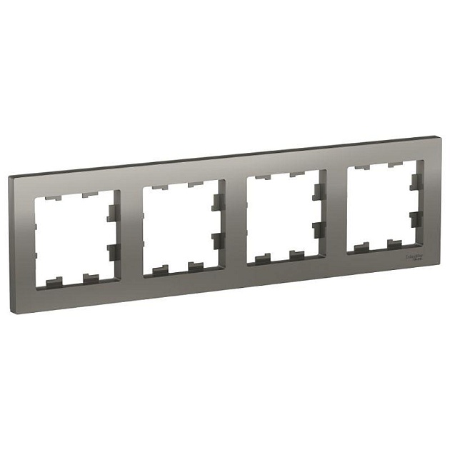 Рамка 4-постовая Systeme Electric AtlasDesign сталь ATN000904 Фото № 1