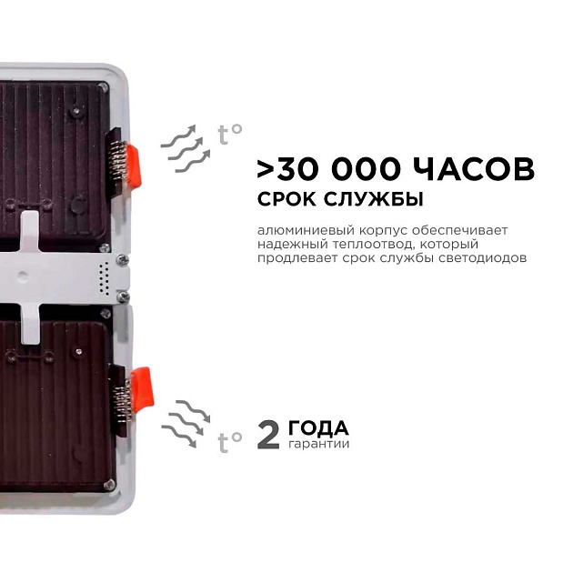 Встраиваемый светодиодный светильник Apeyron 42-024 изображение 2 Встраиваемый светодиодный светильник Apeyron 42-024 Фото № 2