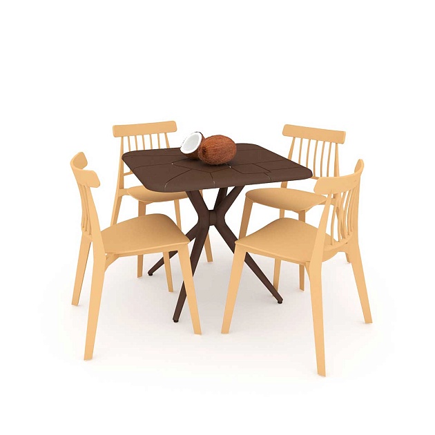 Обеденная группа Sheffilton SHT-DS133 коричневый/бук/черный 5779322601 изображение 1 Обеденная группа Sheffilton SHT-DS133 коричневый/бук/черный 5779322601 Фото № 1