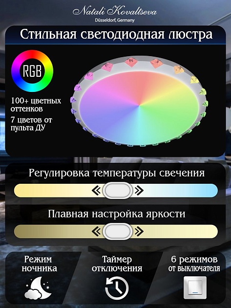 Потолочный светодиодный светильник Natali Kovaltseva Led Lamps 81074 Фото № 2