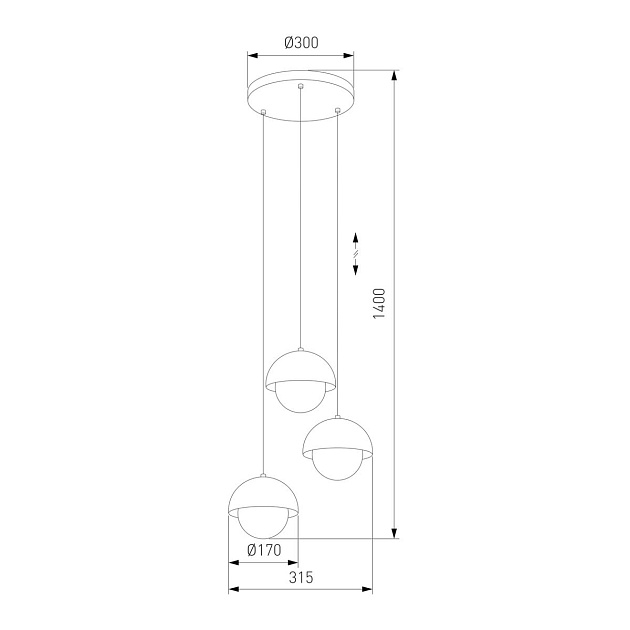 Подвесная люстра TK Lighting 10206 Bono Фото № 2