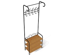 Гардеробная вешалка Sheffilton M-306 черный муар/бук 4030401901 4