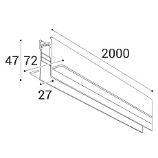 Шинопровод встраиваемый магнитный Italline Atom IT012-5030 black 2
