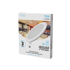 Встраиваемый светодиодный светильник Gauss 939111215 4