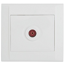 Розетка Makel телевизионная проходная TV 1-м СП Defne IP20 6дБ бел. 42001007