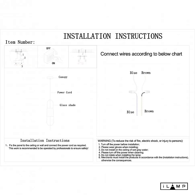 Подвесной светильник iLamp Drop 8121P SM Фото № 2