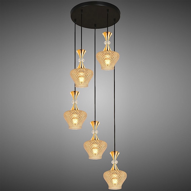 Подвесная люстра Reluce 09004-0.9-05 Amber изображение 3 Подвесная люстра Reluce 09004-0.9-05 Amber Фото № 3