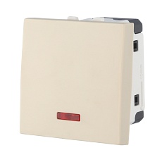 Выключатель LK Studio с индикатором 45х45мм (схема 1L) 16 A, 250 B (бежевый) LK45 850901-1 2