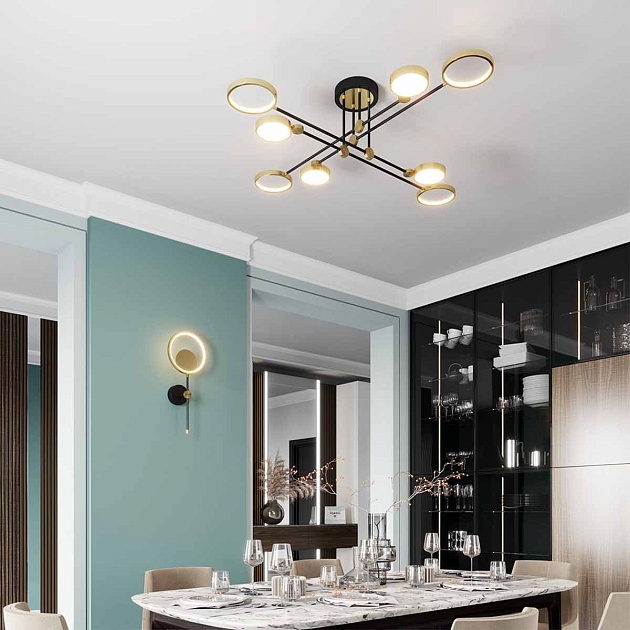 Потолочная светодиодная люстра Odeon Light Midcent Denzel 4320/75CL Фото № 4