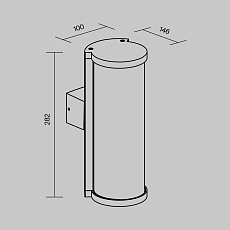 Уличный настенный светильник Maytoni Conf O451WL-01GF 1