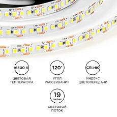 Светодиодная лента OGM 14,4W/m 180LED/m 2835SMD холодный белый 5M LSE-264 1
