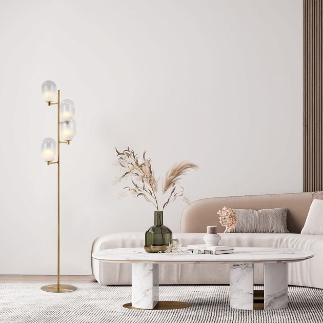 Торшер Eurosvet Loona 01161/4 латунь изображение 4 Торшер Eurosvet Loona 01161/4 латунь Фото № 4